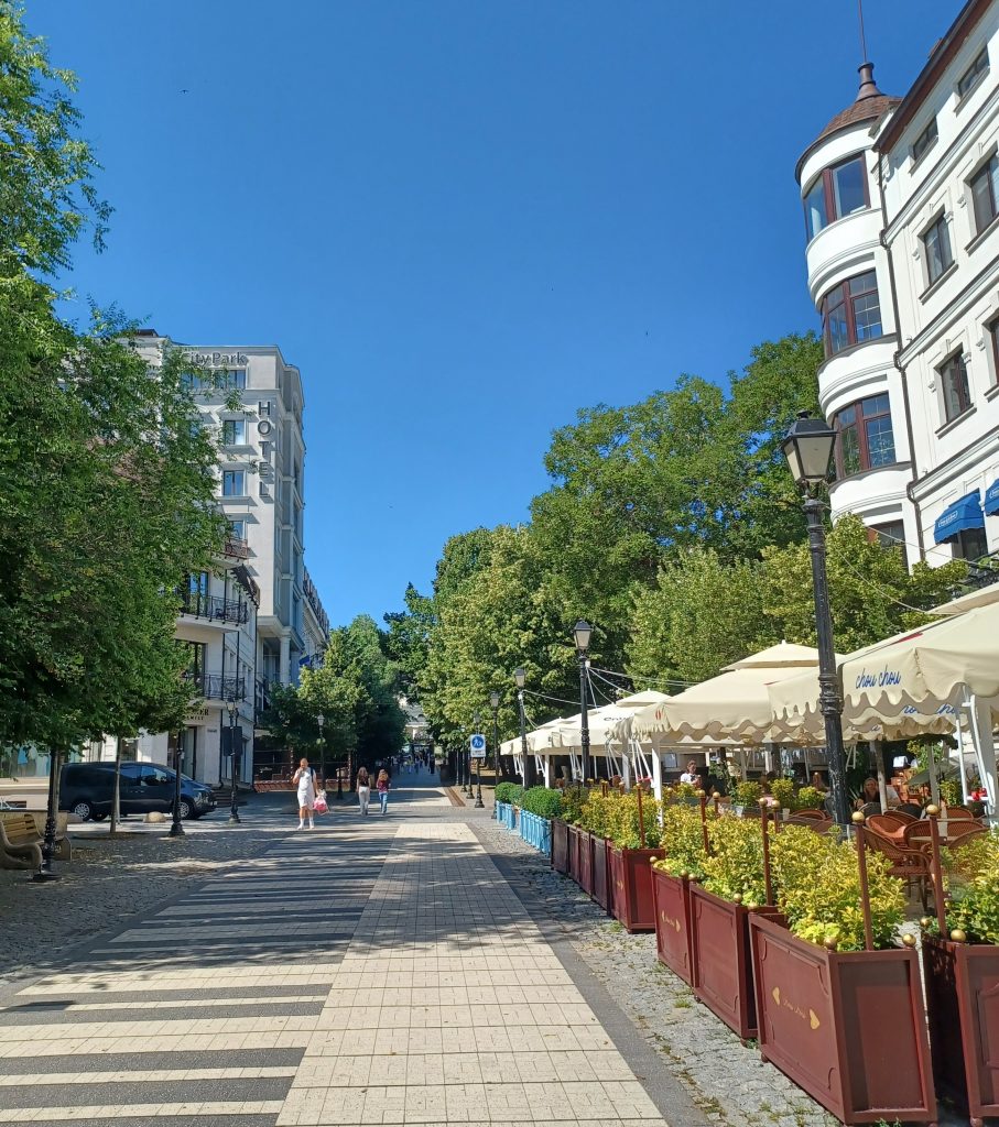 Eugen Doga Pedestrian Street and City Park Hotel, left