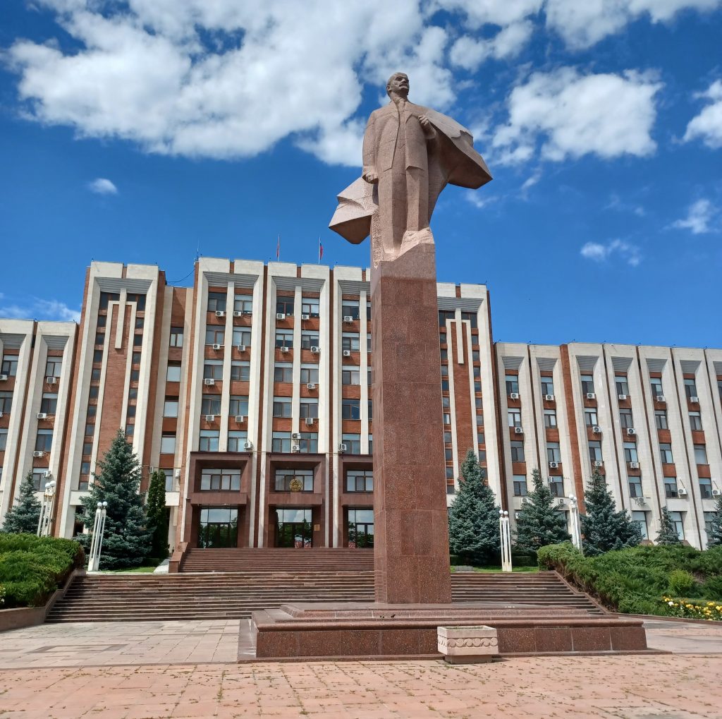 Presidential Palace with Lenin Statue, Tiraspol