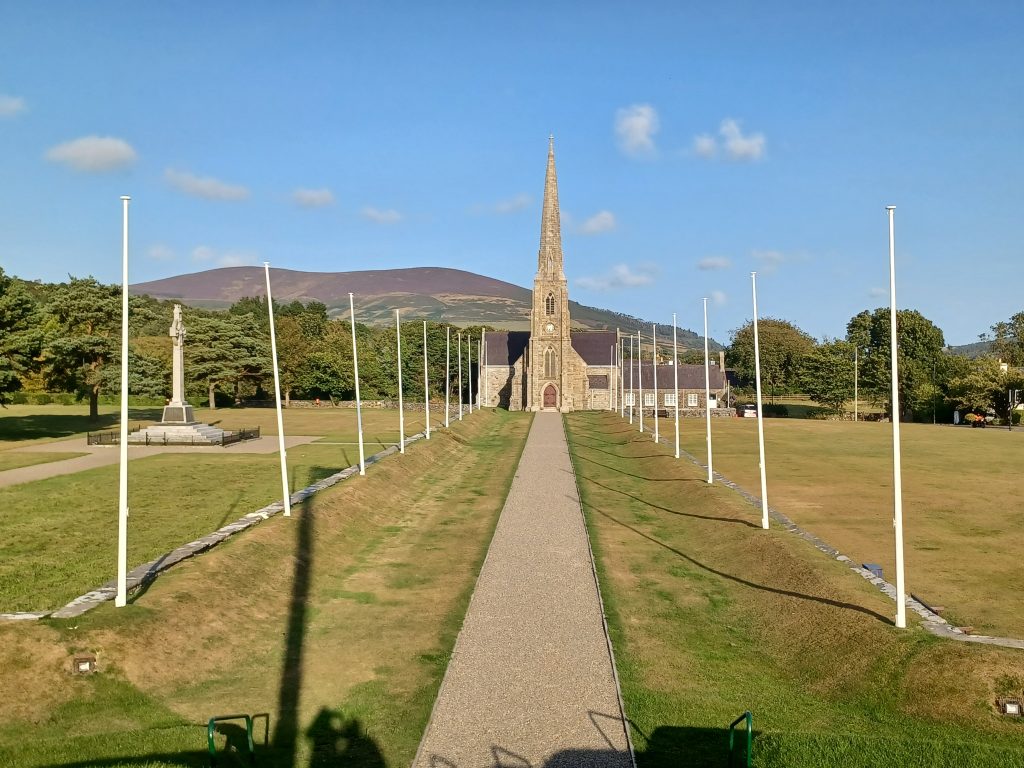 St John's Chapel and War Memorial left