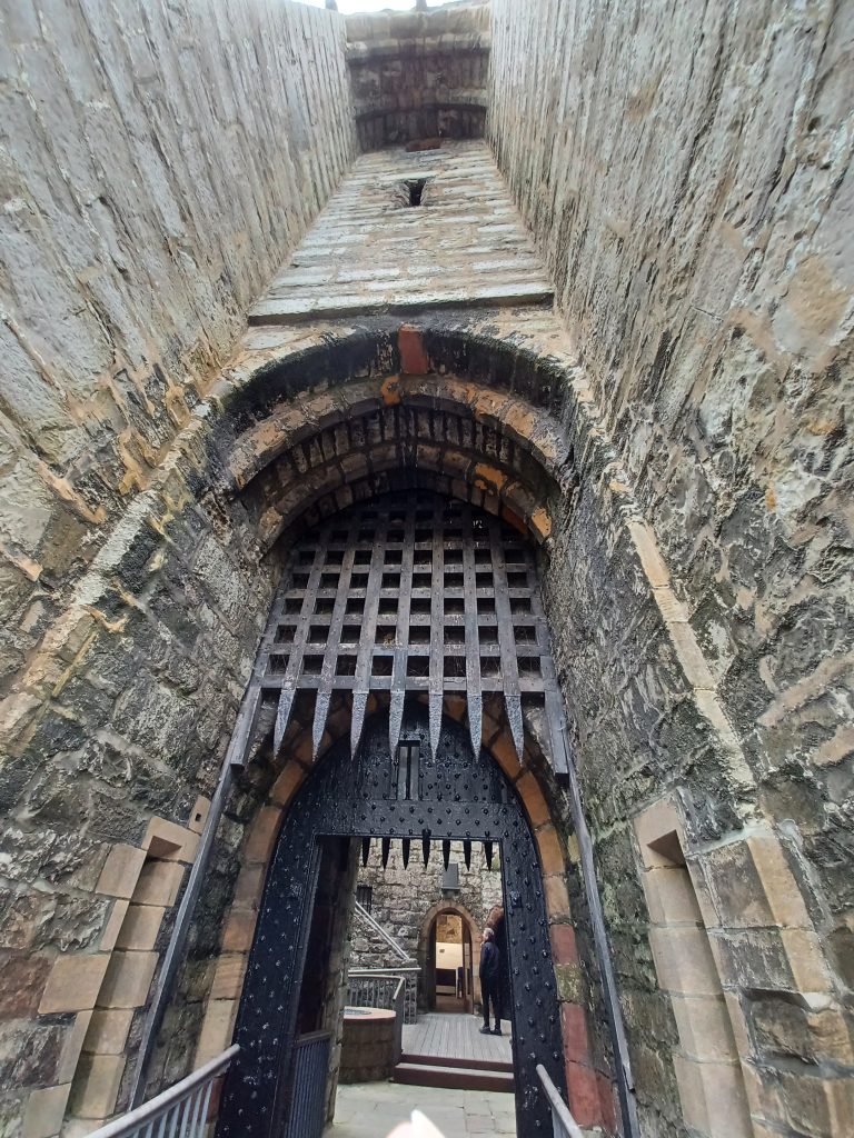 Two portcullises, Rushen Castle